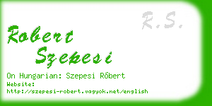 robert szepesi business card
